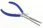Hair Extension Flat Mouth Fitting Application Plier 7" Stainless Steel Blue Grip
