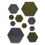 HEX Duo Down Jacket Repair Patches - Green Dark Grey Self-Adhesive Kit