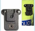 Police, Ambulance, Fire Black Body-Worn Camera Mount Clip-On Snap Fitting Holder