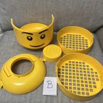 LEGO Extra Large Yellow Storage Head With Sorting Trays And Carry Handle (B)