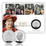 Queen Elizabeth II 100 Years Stamps £5 Silver Proof Coin Cover from Royal Mail