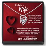 Wife Gift Custom Necklace for Wife Silver Necklace Romantic Wife Birthday Gifts