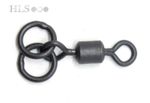 HLS Double ring flexi swivel matt black finish HLS carp tackle UK Size 8