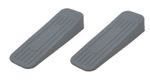 2 Pack Door Wedge Rubber Heavy Duty Stop Large Strong Stopper Jammer Dark Grey