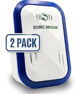 Sonic Broom Mouse Mice Rat Spider UK Plug | Ultrasonic Pest Repeller | 2 Pack