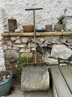 Vintage Concrete Garden Roller