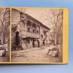 Stereoview Card 3D Real Photo C1860 Warwick Warwickshire Guys Cliffe Mill Worker