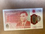 Rare £50 note, unique serial number 0004