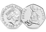 Extremely Rare 2018 Peter Rabbit Certified Brilliant Uncirculated(BU)50p Coin