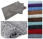 Bath Mat Set 2 Piece Non Slip Chenille 1pc or with Toilet Pedestal