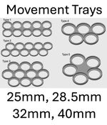 Movement Trays 25mm 28mm 32mm 40mm Tabletop Warhammer 40k Skaventide Bolt Action