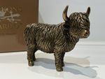 Leonardo Bronze Highland Coo Cow Scottish Farm Gift Figurine Ornament Figure