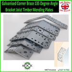 Galvanised Corner Brace 135 Degree Angle Bracket Joist Timber Mending Plates