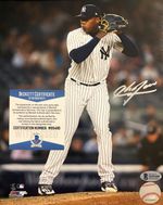 Aroldis Chapman Signed 8x10 Photo Autograph Beckett BAS COA New York Yankees NYY