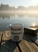 Blanker w**ker Catzilla mug