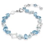 New Gema bracelet Mixed cuts, Blue, Rhodium plated 5666018