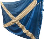 Scotland Flag St Andrews Ex MOD Sewn On Saltire On Blue Field 7' x 4' Damaged