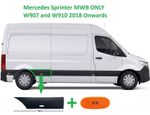 Mercedes Sprinter Side Plastic Protective Strip MWB 2018 - Present  RIGHT O/S