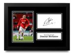Dimitar Berbatov Signed A4 Framed Photo Display Autograph Manchester United +COA