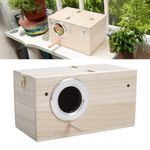Bird Breeding Box Cage Nest Wooden Nesting House For Budgie Lovebirds Parrots