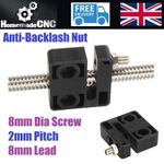 Anti-Backlash Nut Block Acme Leadscrew 8mm Dia 2mm Pitch 8mm Lead CNC 3D Printer