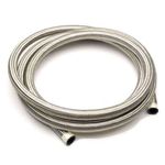8mm STAINLESS STEEL BRAIDED FUEL LINE Petrol HOSE NITRILE RUBBER FLEXIBLE PIPE