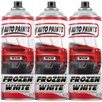 3 X Ford Transit Connect Van Frozen White Commercial Paint Spray Cans Gloss 7VTA