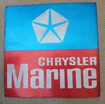 Original Chrysler Marine Advertising Sign In Good Condition.