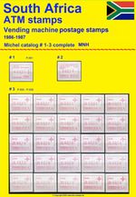 1986 South Africa RSA ATM 1-3 series MNH / Frama vending machine Kiosk CVP