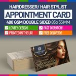 Hairdresser Appointment Card Double Sided Printing Full Colour on 400 GSM Paper
