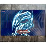 Yu-Gi-Oh Blue-Eyes White Dragon Card Game Playmat 600 x 350mm + Free Bag YGO Pad