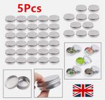 Aluminum Lip Balm Tin Containers Set 5 Pack with Screw Lid for DIY Craft UK