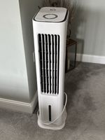 HOMCOM White Evaporative Air Cooler Portable Air Cooler 5L Tank 3 Modes 3 Speeds