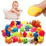10 X Mesh bag Animals Float Soft Rubber Bath Toy Classic toys Swimming Water Toy