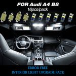 16X FOR AUDI A4 S4 B8 FULL LED INTERIOR LIGHT KIT PURE WHITE CANBUS ERROR FREE