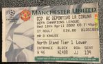 Manchester United v Deportivo La Coruna 10.4.2002 Ticket ( Rare GREEN) Ticket