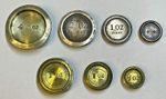 Avery & other Brass/Bronze Trade Scale Weights 4oz 2oz 1oz 1/2oz + 3 x domestic