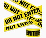 2 Pack Yellow “DO NOT ENTER” Caution/Warning Marking Tape Roll OPP 25 m