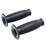 Warrior Classic Beston Style Gran Turismo Motorcycle Bike Handlebar Grips Black