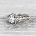 1.1 Ct Art Deco Antique Victorian Edwardian Vintage Engagement Ring 925 Silver
