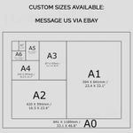 Custom Poster Printing All Sizes *YOUR IMAGE/FILE* - A5 A4 A3 A2 A1 Poster