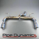 PIPE DYNAMICS BMW 320D LCI F30 F31 DUAL EXIT CONVERSION REAR EXHAUST 340i STYLE