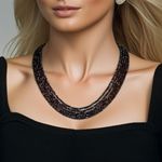 Natural Black Spinel 177 CTS – 5‑Strand Earth‑Mined Necklace 20″ – Flawless Deal
