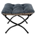 Elegant Versatile Metal Foldable Footstool for Living Room Garden Footrest Stool
