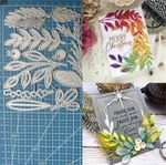 Leaf Metal Cutting Dies Christmas Sprigs Scrapbooking Paper Blade Punch Stencil