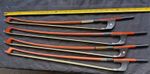 Set of 4 German Bass Bows - Brazilwood - 4/4 + 1/2 - Rehaired