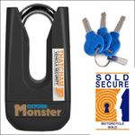 Oxford OF32M Monster Security Strong Motorcyle Bike Hardened Disc Lock 11mm