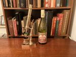 A good antique microscope, Baker, London , c 1880. Engraved with Crown&Crest.