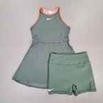Nike Womens Tennis Dress & Shorts Green Medium Court Slam Dri-Fit FQ2129 338