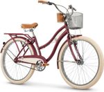 Huffy Deluxe 26" Cruiser Hybrid City Outdoor Bike Dark Berry Adult/Teen Bicycle